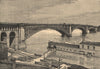 Saint Louis Bridge. Missouri 1885 old antique vintage print picture
