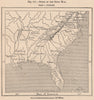 Scene of the Civil war. USA. United States 1885 old antique map plan chart