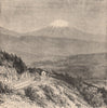 Pico de Orizaba (Citlaltépetl) - View from near Orizaba. Mexico 1885 old print