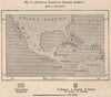 Political States of Central America 1885 old antique vintage map plan chart