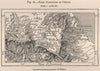 First Conquests of Cortes. Mexico 1885 old antique vintage map plan chart