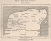 Chief Ruins of Yucatan. Mexico 1885 old antique vintage map plan chart