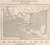 Chief Mineral regions of Mexico 1885 old antique vintage map plan chart