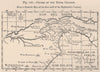 Course of the River Chagres. Panama 1885 old antique vintage map plan chart