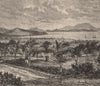 St. Kitts - View from Nevis. West Indies. The Lesser Antilles 1885 old print