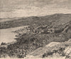 General view of Castries, St. Lucia Island. West Indies. Lesser Antilles 1885