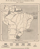 Old Political divisions & frontiers of Brazil. Disputed borders 1885 map