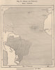 Brazil, Portugal & Guinea-Bissau. Atlantic Ocean 1885 old antique map chart