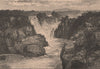 Cachoeira de Paulo Afonso falls. São Francisco River, Brazil 1885 old print