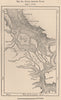 Cachoeira de Paulo Afonso falls. São Francisco River, Brazil 1885 old map