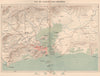 Rio de Janeiro and environs. Brazil 1885 old antique vintage map plan chart