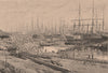 Santos Harbour - View taken in 1891. São Paulo. Brazil 1885 old antique print