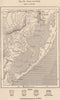 Lagoa dos Patos. Rio Grande do Sul. Brazil 1885 old antique map plan chart