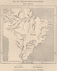 Navigable waterways of Brazil 1885 old antique vintage map plan chart
