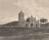 Old Jesuit church at Pirayu. Paraguay 1885 antique vintage print picture