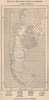 Productive lands of Argentina 1885 old antique vintage map plan chart