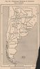 Territorial divisions of Argentina. Provinces 1885 old antique map plan chart