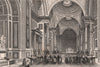 PARIS. Interior of the Madeleine. BICKNELL 1845 old antique print picture