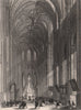 PARIS. Eglise de Saint-Eustache II. BICKNELL 1845 old antique print picture