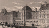 PARIS. Palais des Tuileries, du cote du jardin. BICKNELL 1845 old print