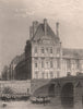PARIS. Pavillon de Flore and Pont Royal. BICKNELL 1845 old antique print