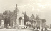 PARIS. Monuments in Père Lachaise. BICKNELL 1845 old antique print picture