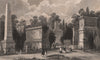 PARIS. Père Lachaise, monumens de Massena, de Lefebre, &c.. BICKNELL 1845