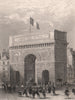 PARIS. Porte Saint-Martin. BICKNELL 1845 old antique vintage print picture
