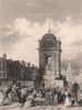 PARIS. La Fontaine des Innocens. BICKNELL 1845 old antique print picture