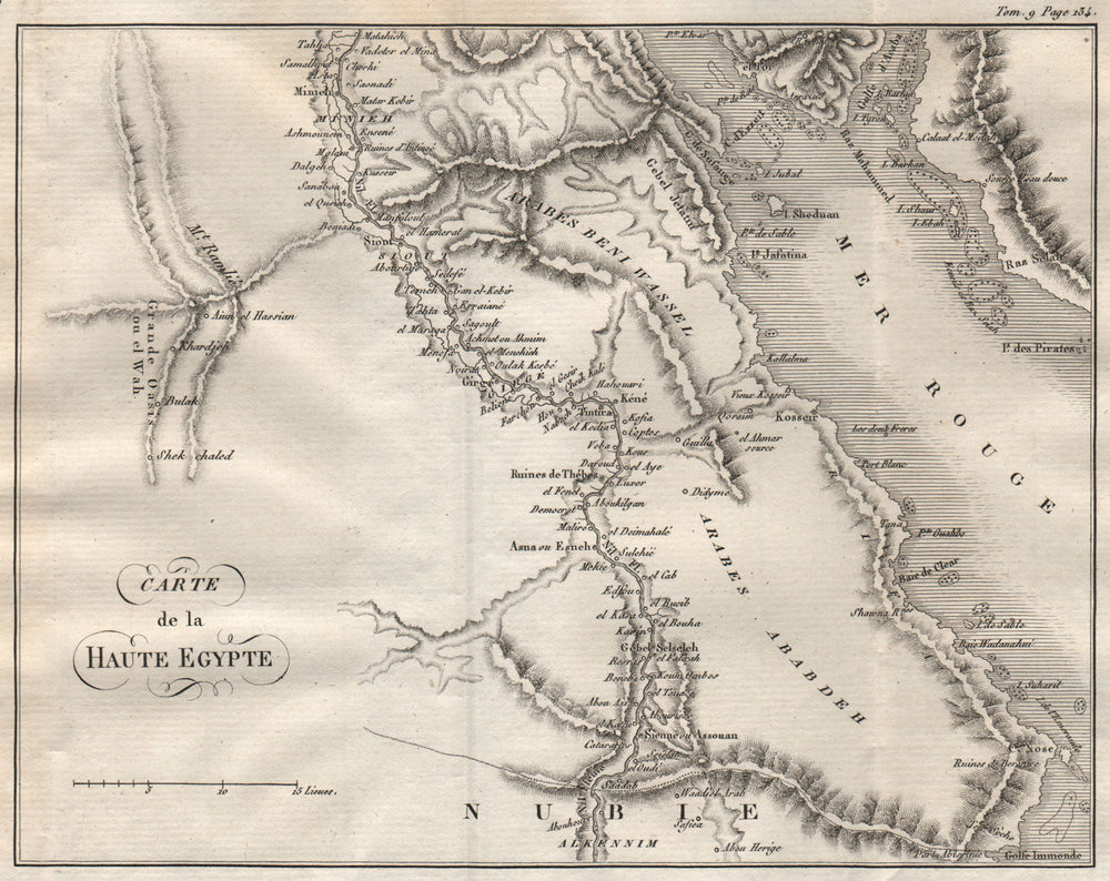 Upper Egypt. 'Haute Egypte'. Red Sea Sinai Sharm El Sheikh Hurghada 1818 map