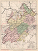 'County of Selkirk'. Selkirkshire. Parishes. BARTHOLOMEW 1891 old antique map