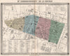 PARIS 2e 2nd IIme arrondissement de la Bourse. BARBA 1860 old antique map