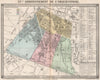 PARIS 14e 14th XIVme arrondissement de l'Observatoire. BARBA 1860 old map