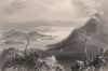 QUEBEC. Lake Mephremagog & Owl's Head Mountain. BARTLETT 1842 old print