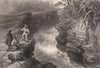 QUEBEC. Les Marches Naturelles, Montmorency River. Canada. BARTLETT 1842 print
