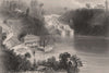 CANADA. Ottawa locks on the Rideau Canal. Ontario. BARTLETT 1842 old print