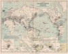 VOLCANOES. World. Italy; Santorini; Greece; Iceland; Guatemala; Quito 1886 map
