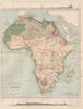 AFRICA. Map of the Mountain Chains and the River systems of Africa 1886