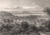 SAN FRANCISCO. View of the city and port. California 1855 old antique print