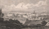 Woolwich. London. GASTINEAU 1829 old antique vintage print picture