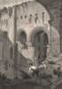 Interior of Rochester Castle. Kent. BARTLETT 1829 old antique print picture