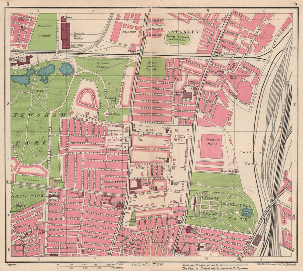 LIVERPOOL. Stanley Kensington Newsham Park Edge Lane Fairfield 1949 old map
