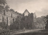 Dryburgh Abbey, Scottish Borders. Scotland 1845 old antique print picture