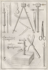 SCIENTIFIC INSTRUMENTS. instrumens d'Histoire naturelle I 1834 old print