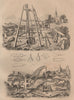 GEOLOGY. Puits Artésiens (Artesian Wells) II 1834 old antique print picture