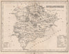 RUTLANDSHIRE county map by DUGDALE/ARCHER. Seats canals polling places 1845