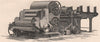 TEXTILE MANUFACTURE. Single Scutcher and Lap Machine 1898 old antique print