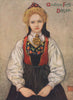 DALEN. 'Country Girl' by Nico Jungman. Norway 1905 old antique print picture