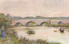 Sutton Courtenay; Culham Bridge; by Mortimer Menpes. Oxfordshire 1906 print