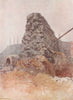 'Remains of Roman Wall, Newgate, 1903' by Philip Norman. Vanished London 1905